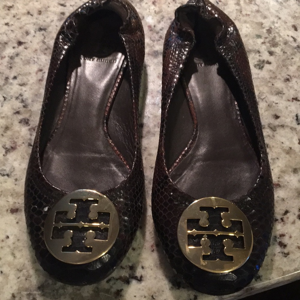 Snakeskin TORY BURCH flats